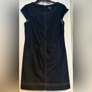 R&K Dark Navy Denim look Sleeveless Mini Dress
